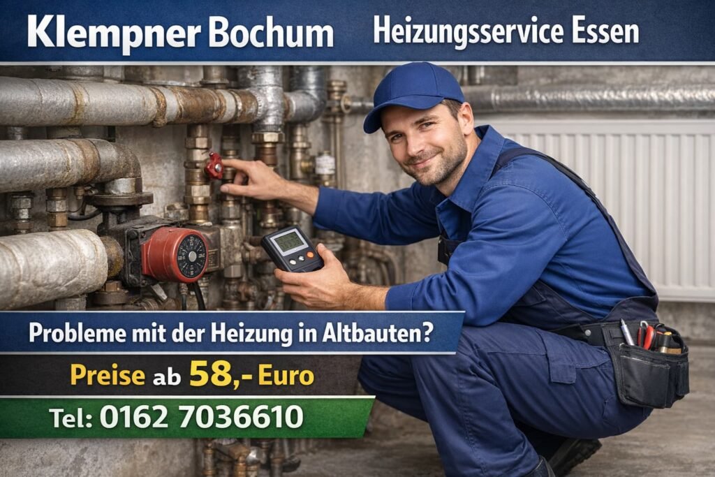 Klempner Bochum Techniker bei Heizungsservice in Essen – Reparatur ab 58€
