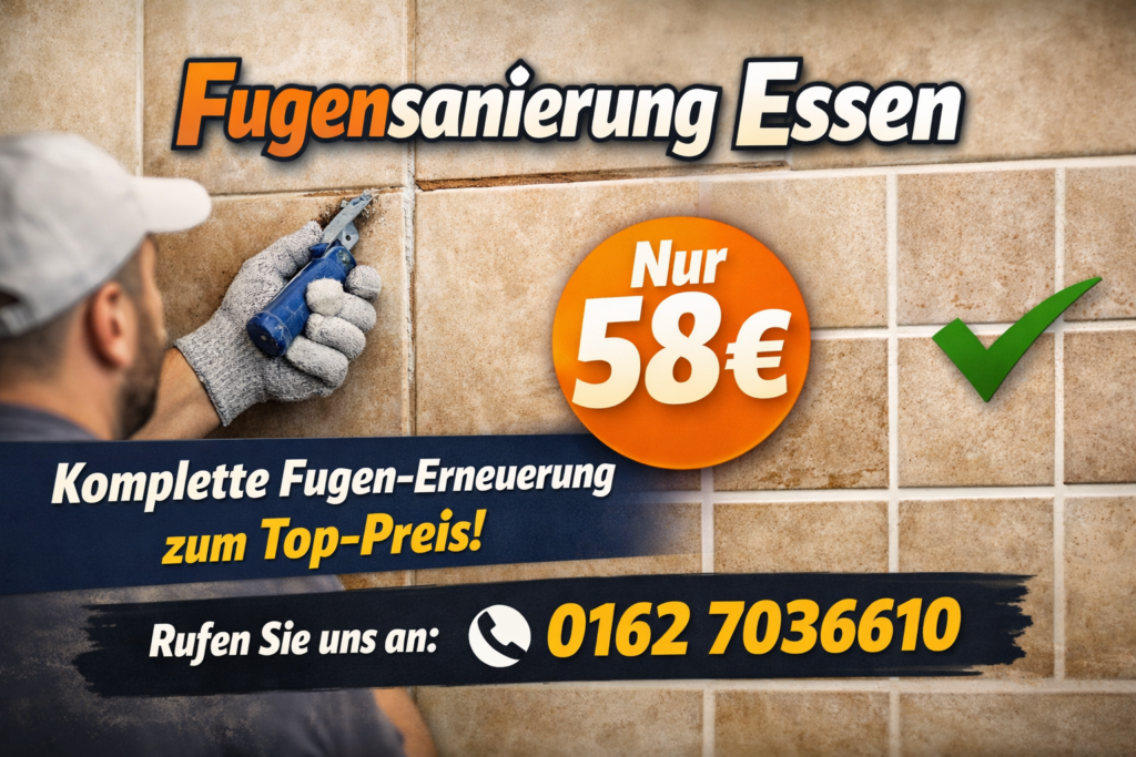 Fugensanierung Essen ab 58€ | Professionelle Fugen erneuern​