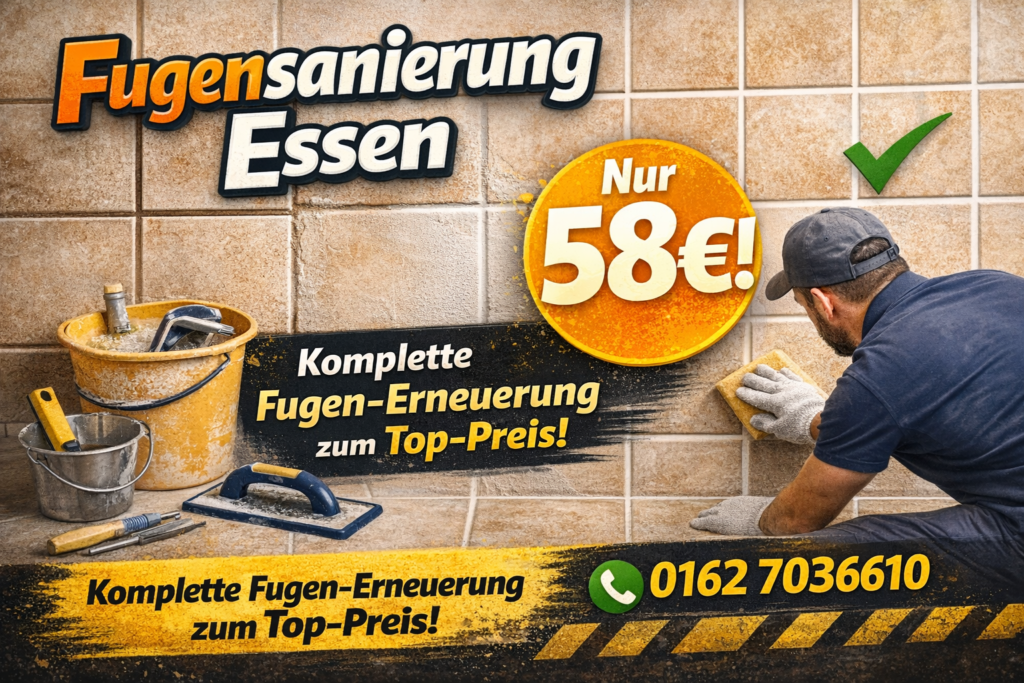 Fugensanierung Essen ab 58€ | Professionelle Fugen erneuern​