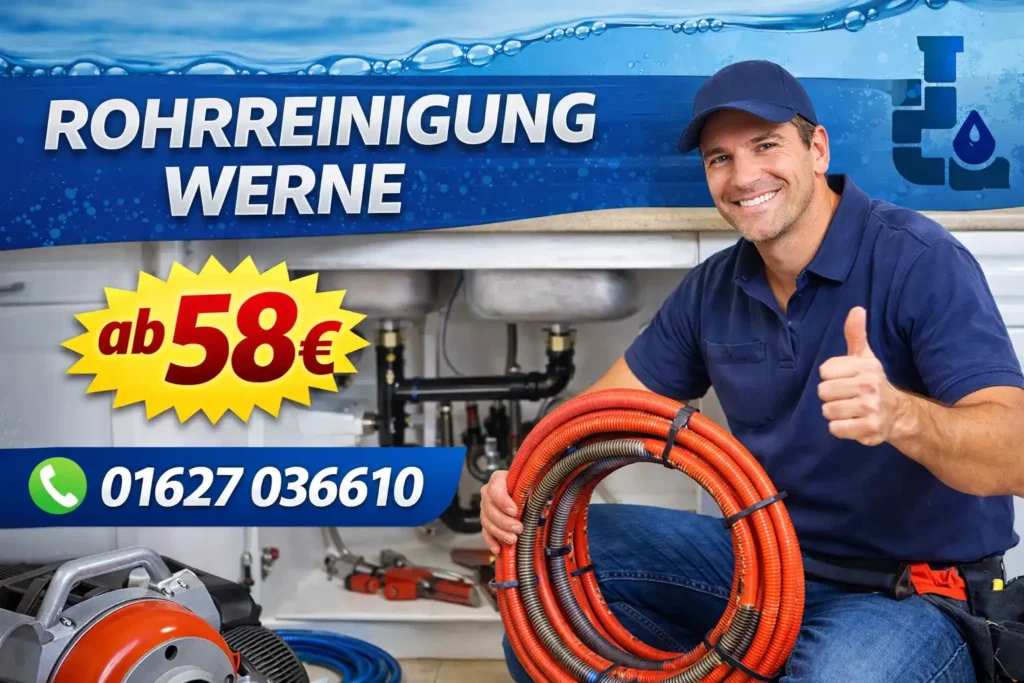 Rohrreinigung Werne: Kosten nach Methode und Einsatz