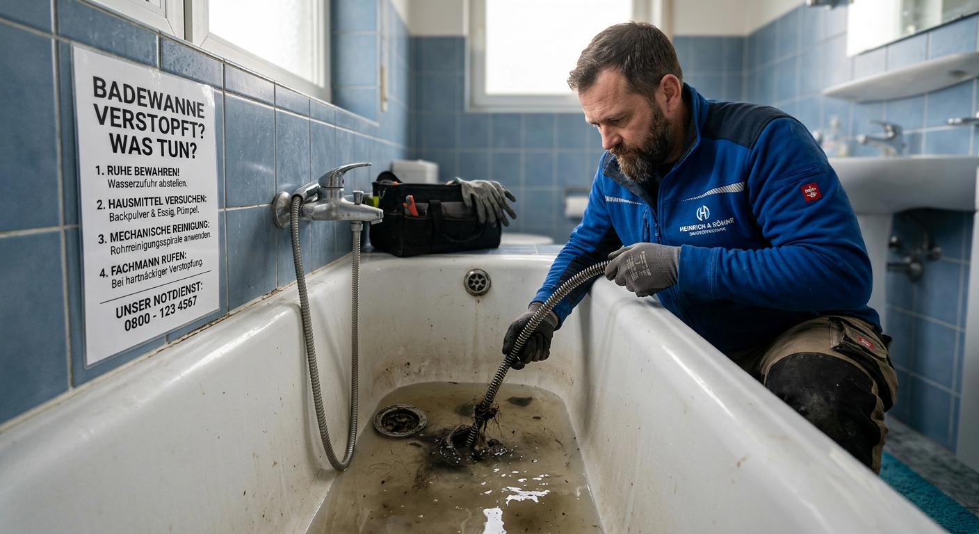 badewanne rohr verstopft was tun