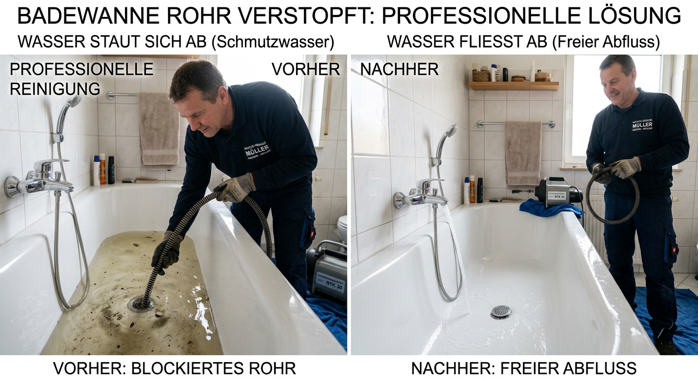 badewanne rohr verstopft was tun
