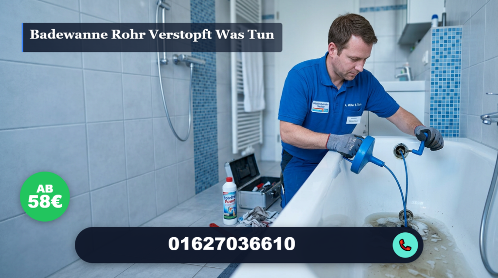 badewanne rohr verstopft was tun