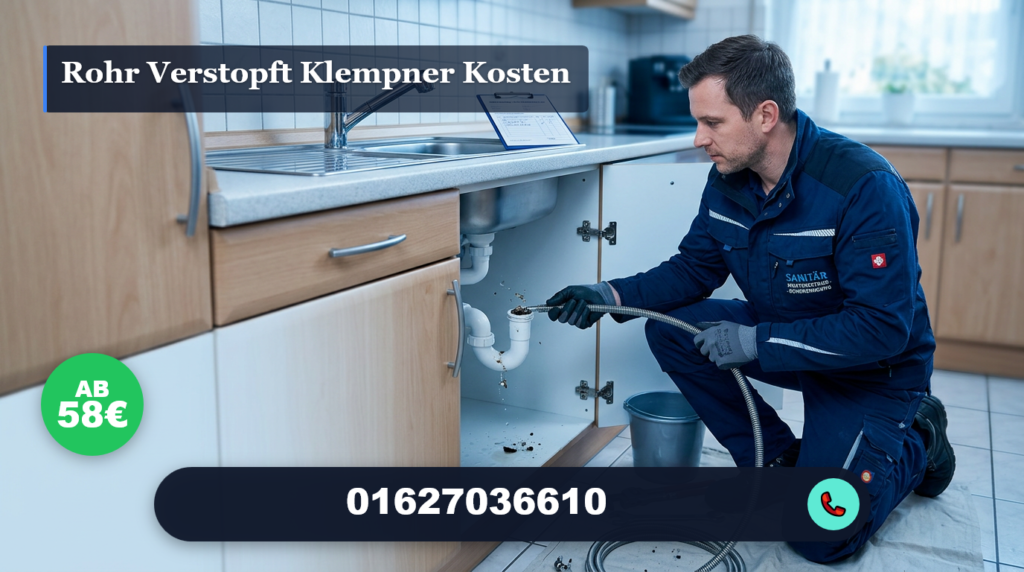 rohr verstopft klempner kosten