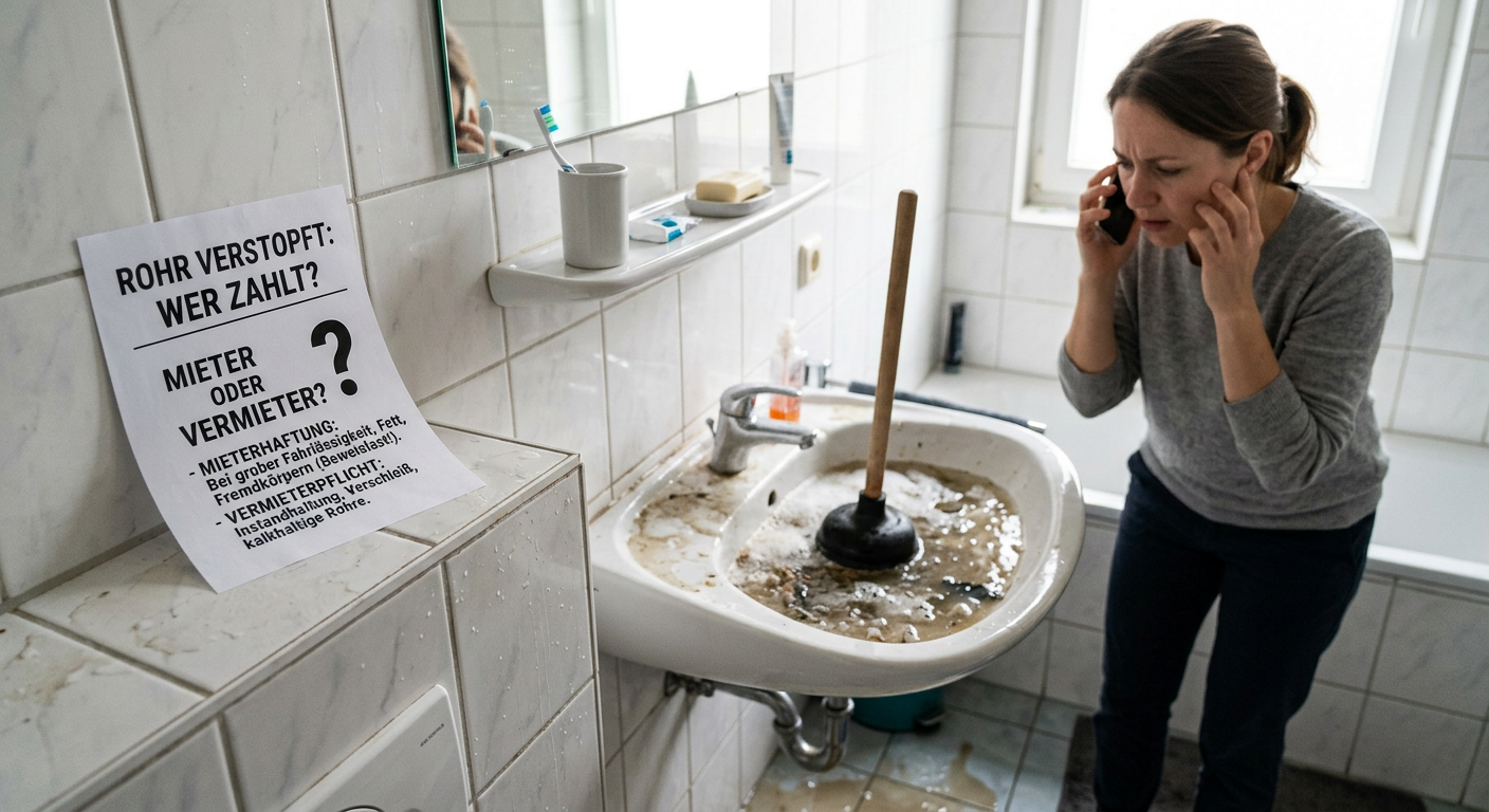 rohr verstopft mieter oder vermieter
