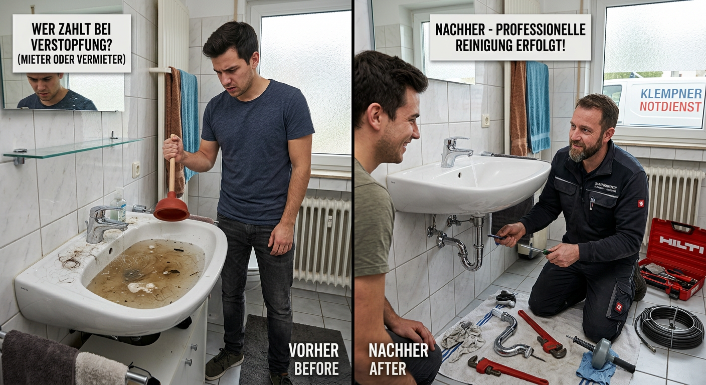 rohr verstopft mieter oder vermieter