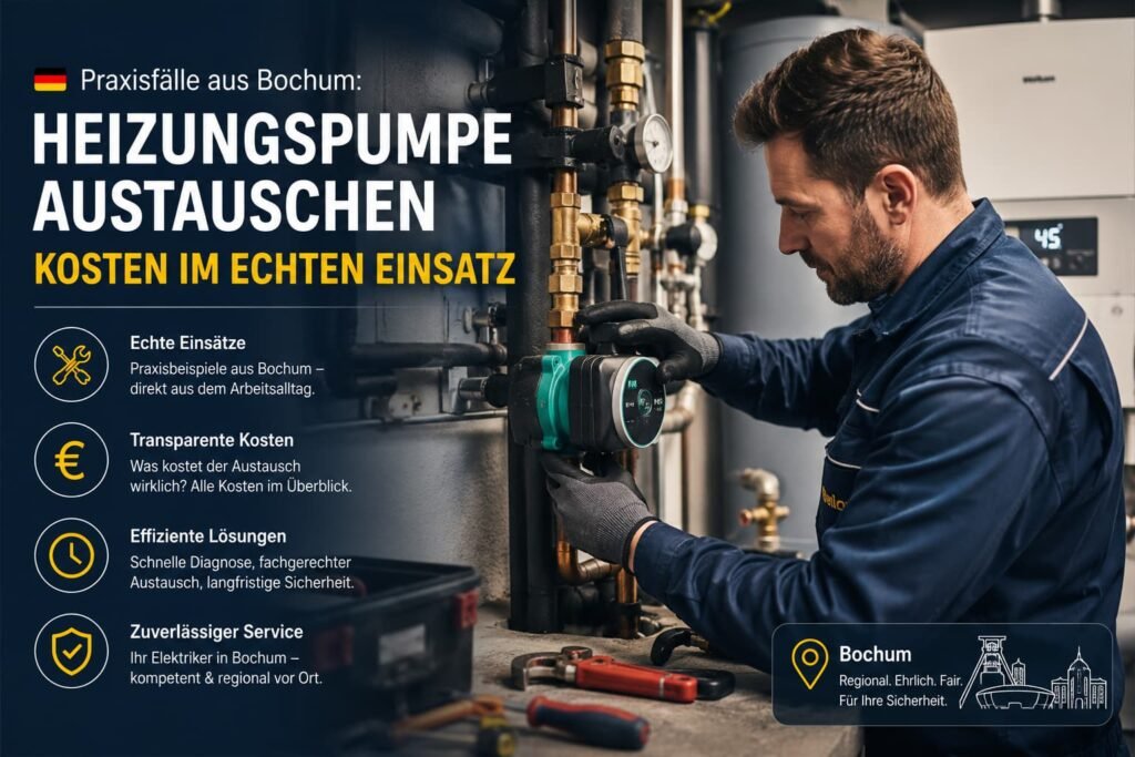 Professioneller Heizungsservice in Bochum mit Techniker bei der Arbeit.