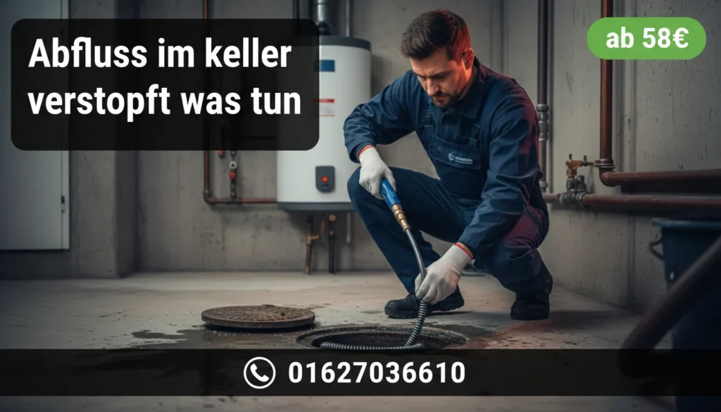 abfluss im keller verstopft was tun