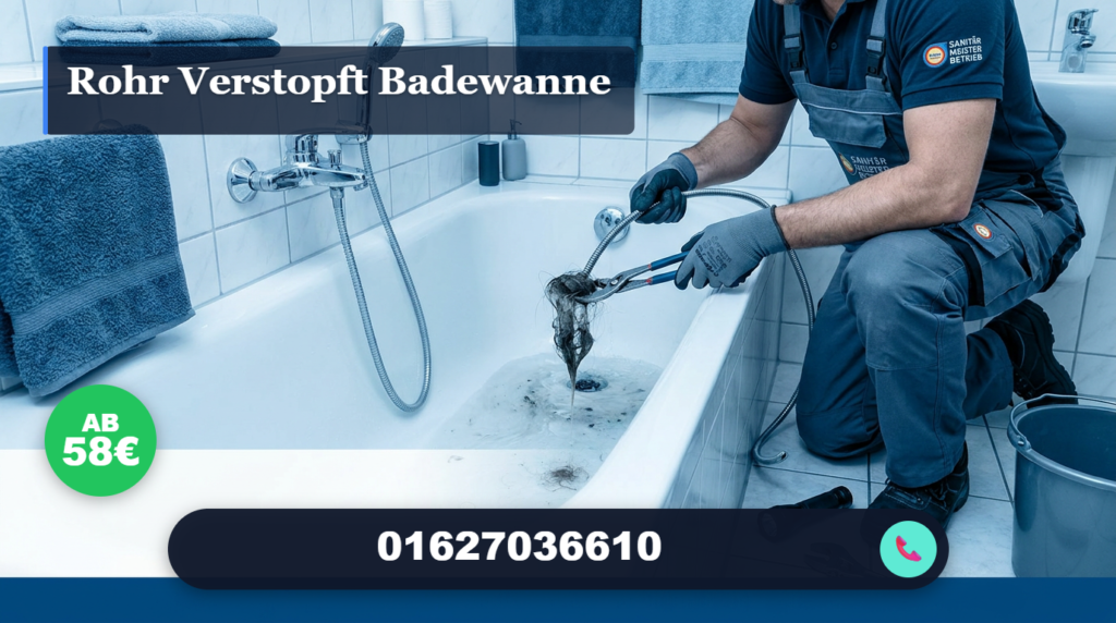 rohr verstopft badewanne