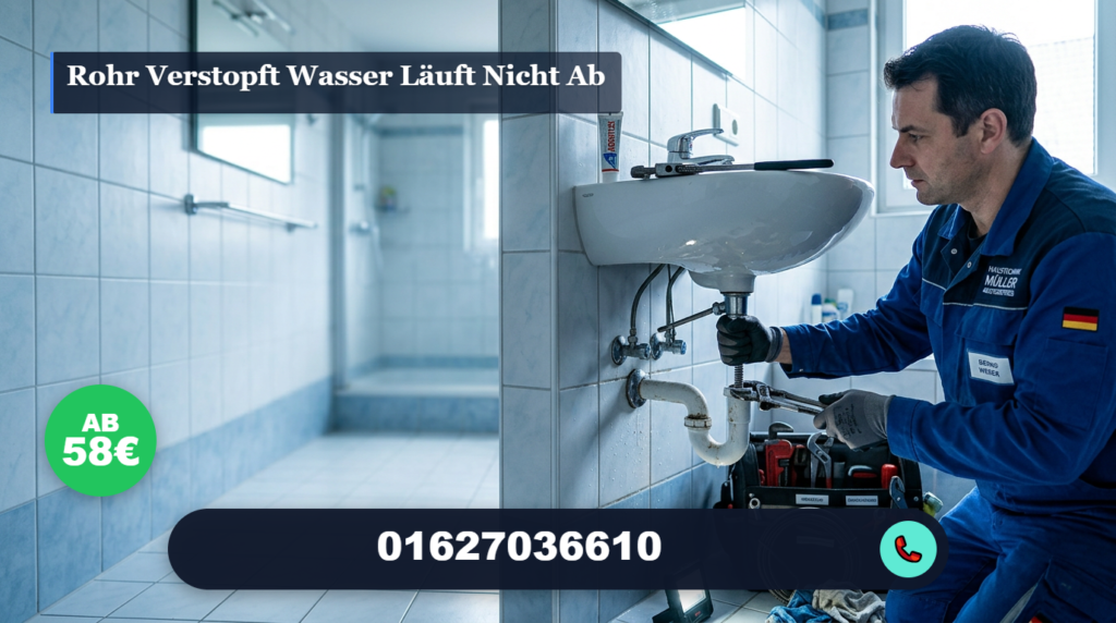 rohr verstopft wasser läuft nicht ab