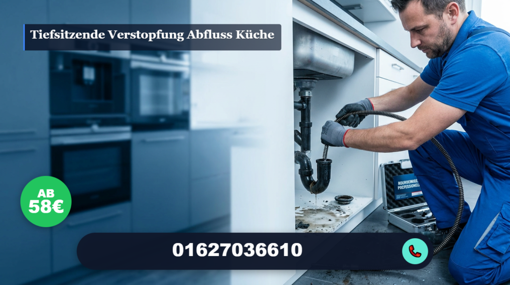 tiefsitzende verstopfung abfluss küche