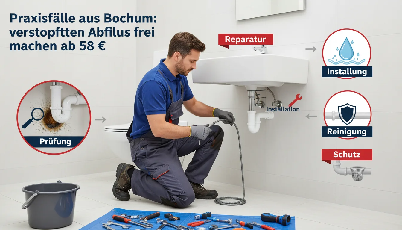 verstopften abfluss frei machen – Lösung