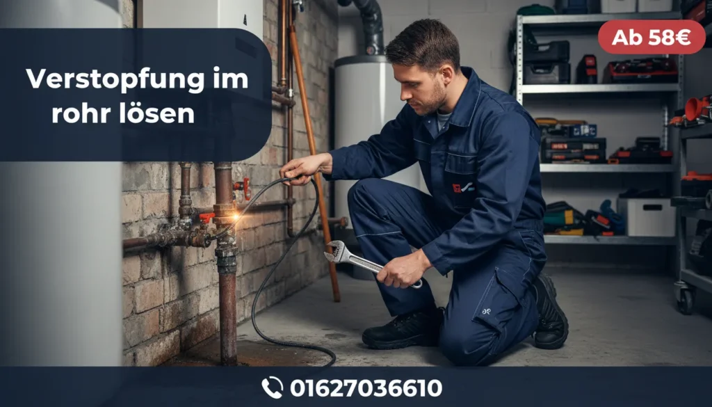 verstopfung im rohr lösen
