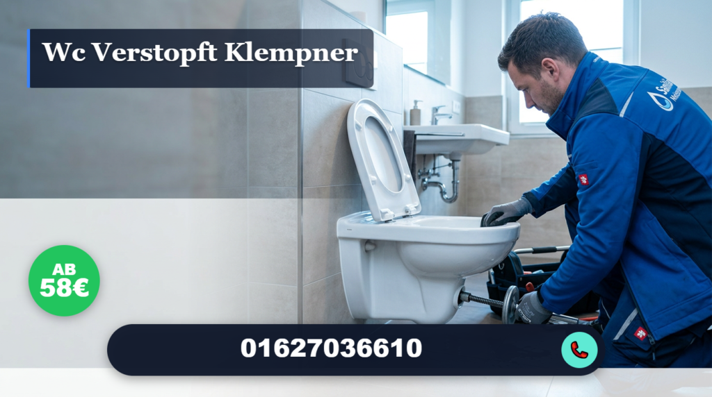 wc verstopft klempner