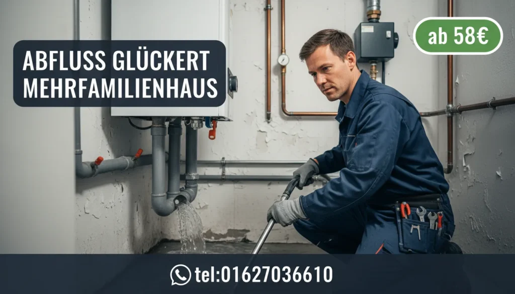 abfluss gluckert mehrfamilienhaus