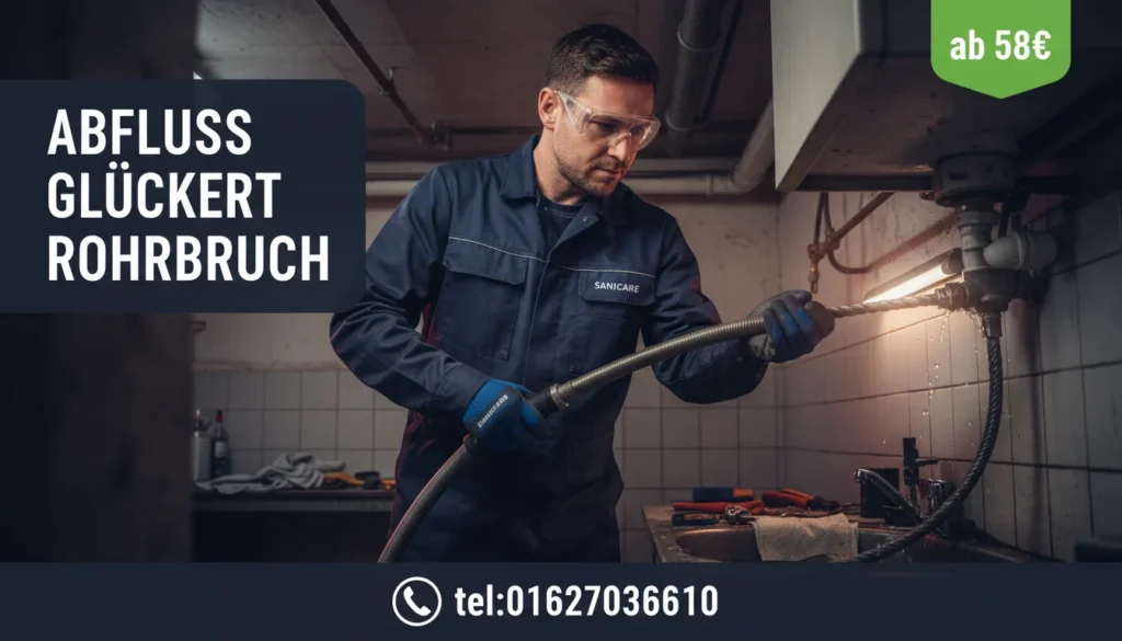abfluss gluckert rohrbruch