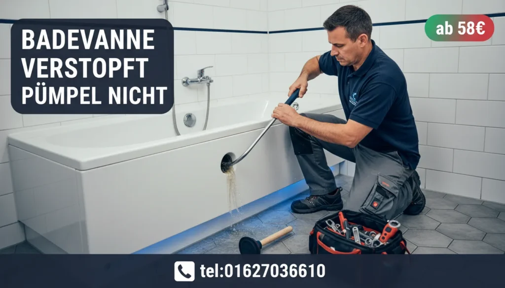 badewanne verstopft pümpel hilft nicht