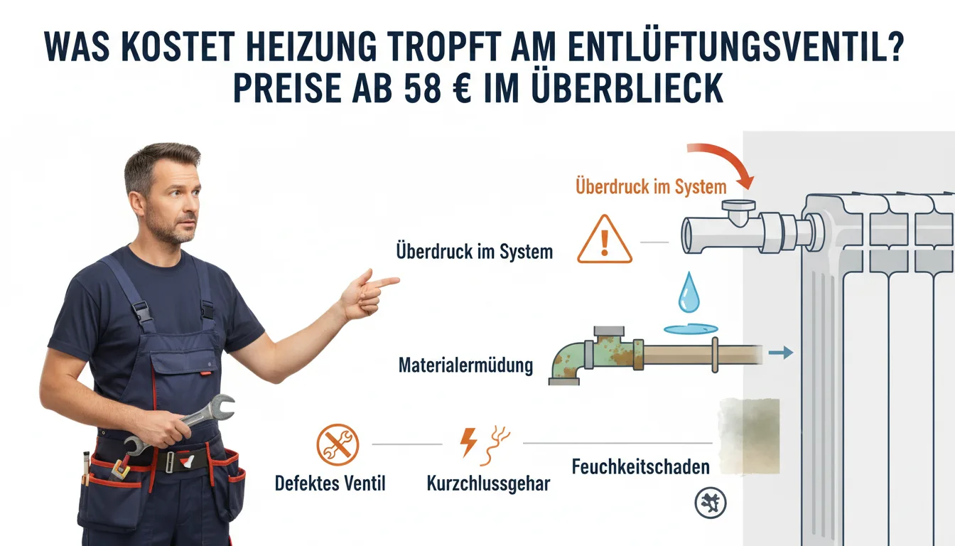 heizung tropft am entlüftungsventil – Problem