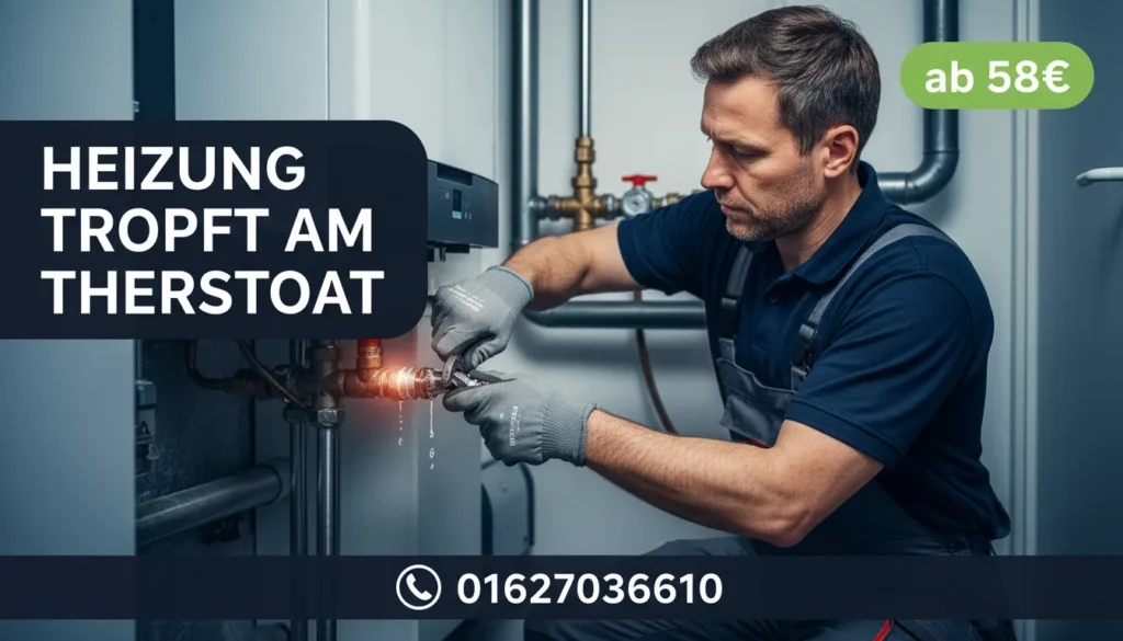 heizung tropft am thermostat