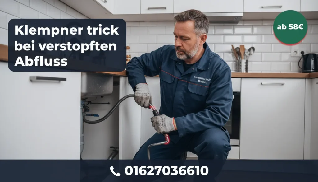 klempner trick bei verstopften abfluss