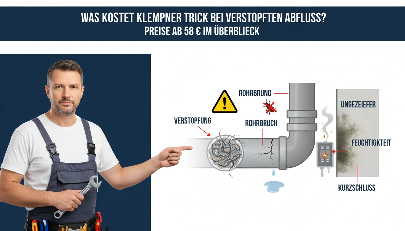 klempner trick bei verstopften abfluss – Problem