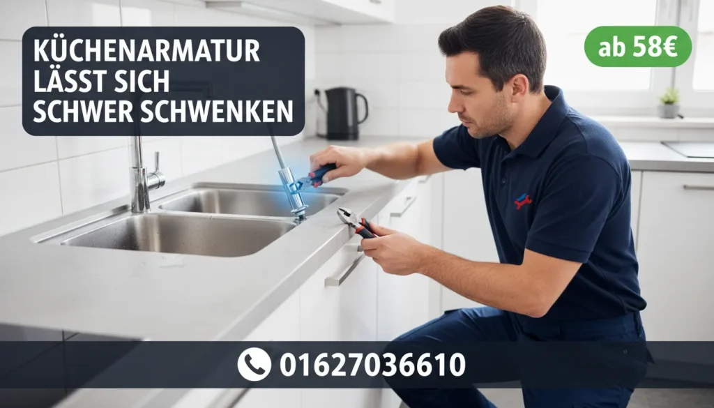 küchenarmatur lässt sich schwer schwenken