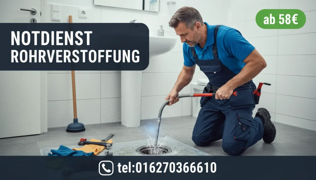 notdienst rohrverstopfung