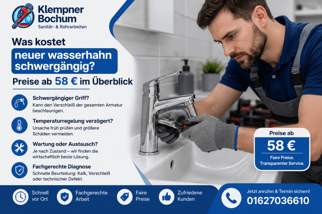 Wasserhahn tropft Zweigriffarmatur – professionelle Reparatur ab 58€ durch erfahrenen Klempner.
