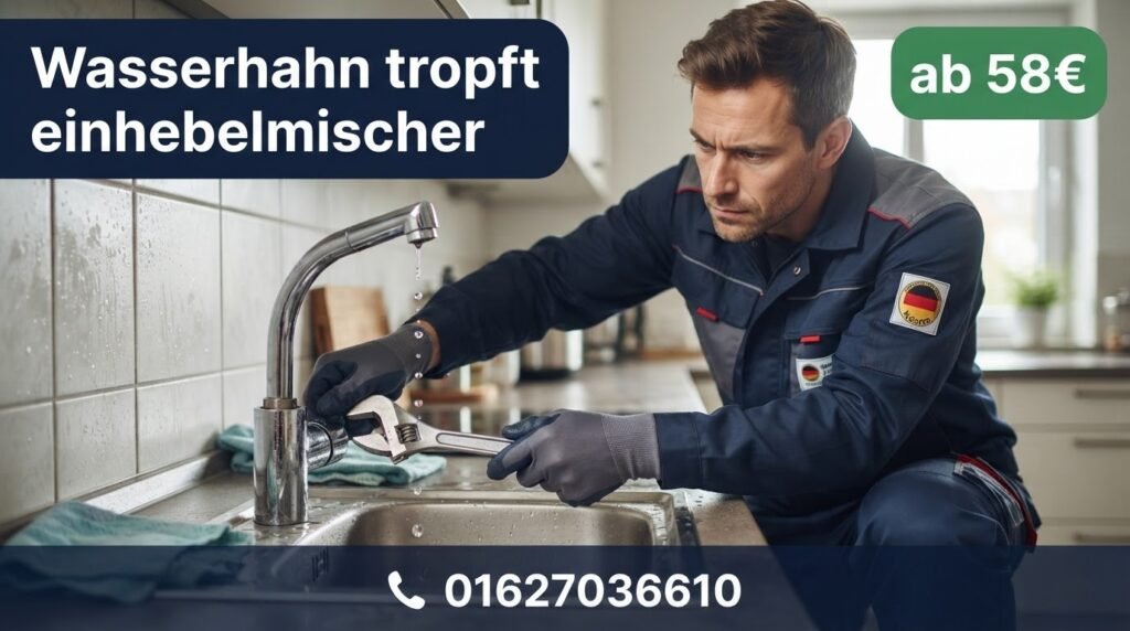 wasserhahn tropft einhebelmischer